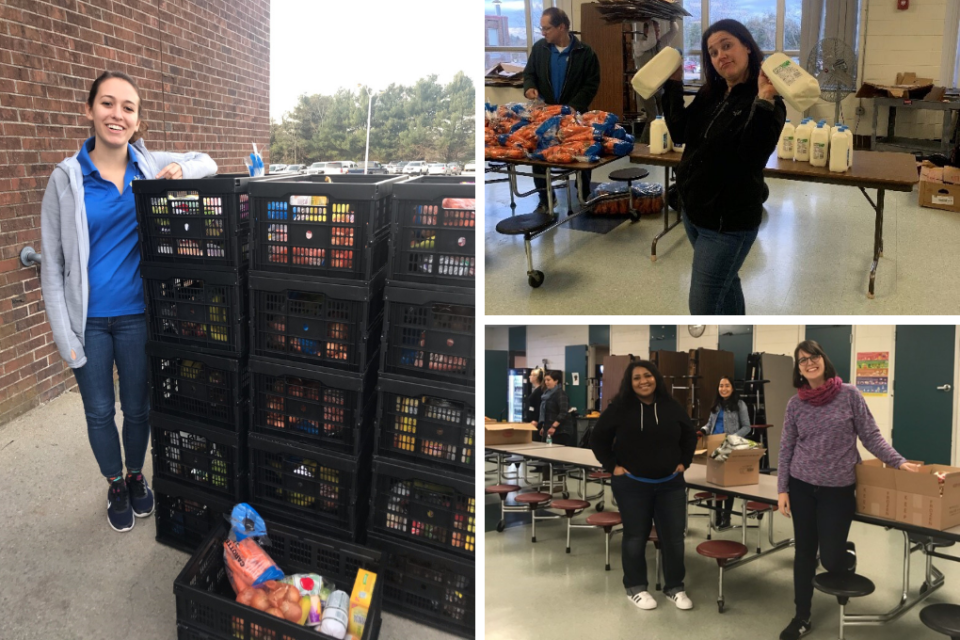 New England Dairy Staff Volunteer At Billerica Public Schools Food Market