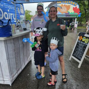 family with milk samples