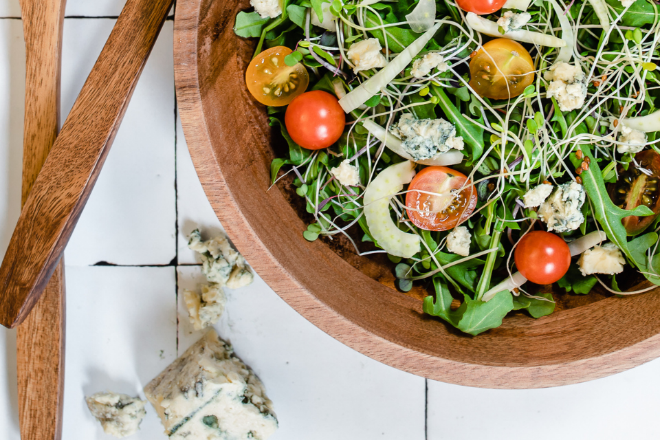 Heirloom Tomato Salad with Blue Cheese - New England Dairy