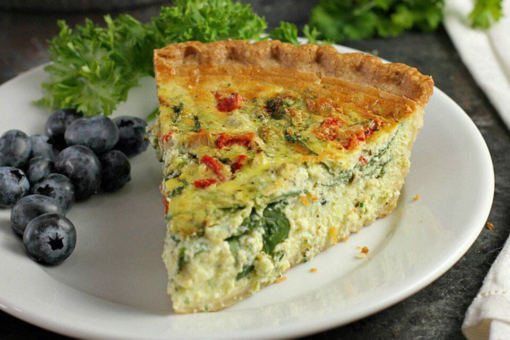 Spinach Quiche with Artichokes and Roasted Red Peppers - New England Dairy