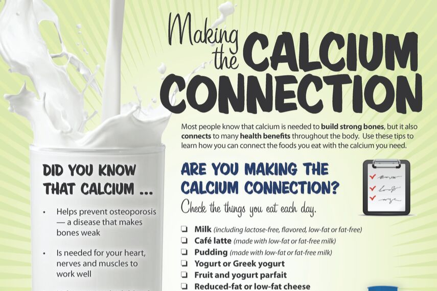 making the calcium connection infographic